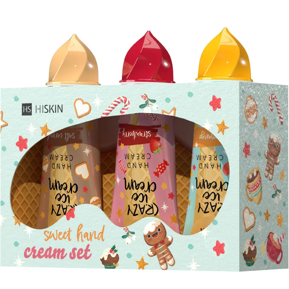 HISKIN Gift Set Ice Cream Hand Creams 3 pcs. - Kosmetika