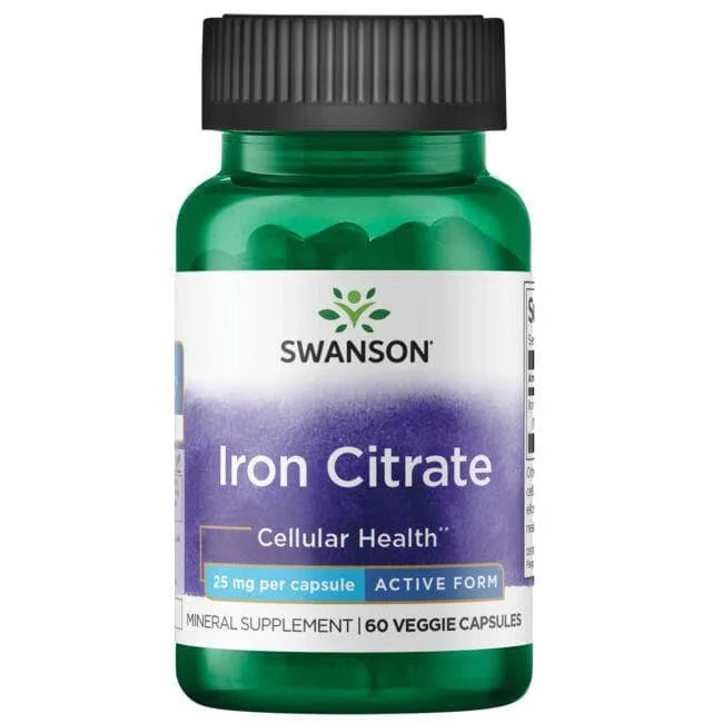 Iron Citrate - Geležies citratas - 25 mg - N60 - Swanson - Papildai