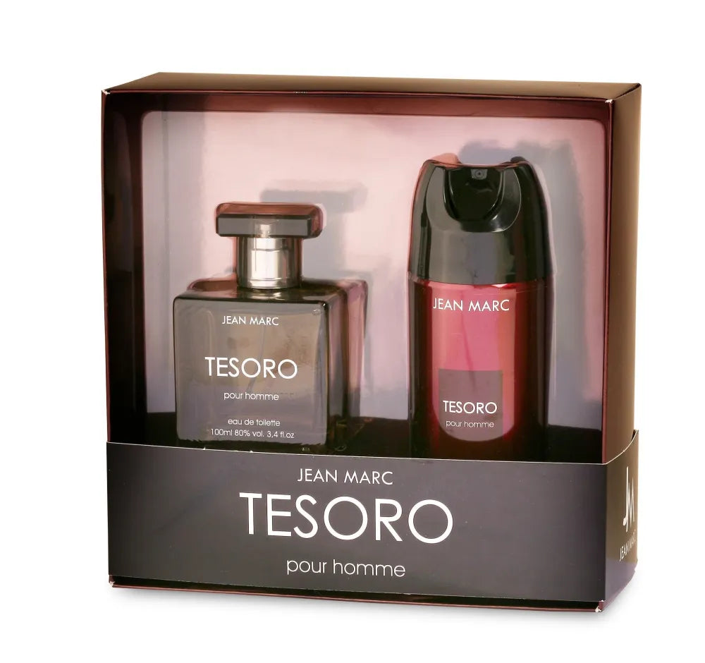 JEAN MARC Tesoro Vyrų dovanų rinkinys - tualetinis vanduo 100 ml + dezodorantas 150 - Kosmetika