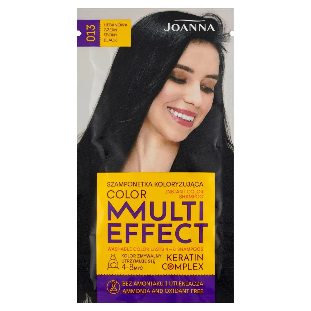 Joanna Multi Effect Color Keratin Complex Plaukų dažai nr. 13 Juodas 35g - Kosmetika
