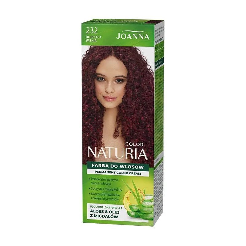Joanna Naturia Color Plaukų dažai Nr. 232 - Brandus vyšnių 150g - Kosmetika