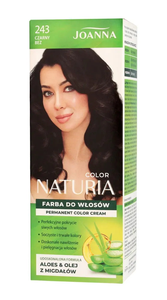 Joanna Naturia Color plaukų dažai Nr. 243 - Juodas Šermukšnis 150g - Kosmetika