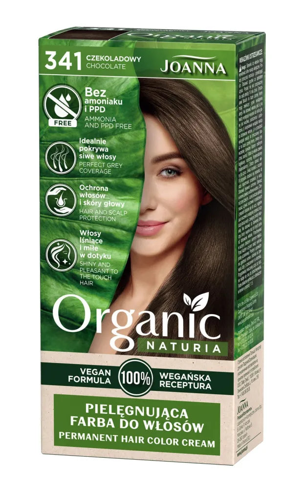 Joanna Naturia Organic Vegan Spalva Nr. 341 Šokoladas 1 vnt. - Kosmetika