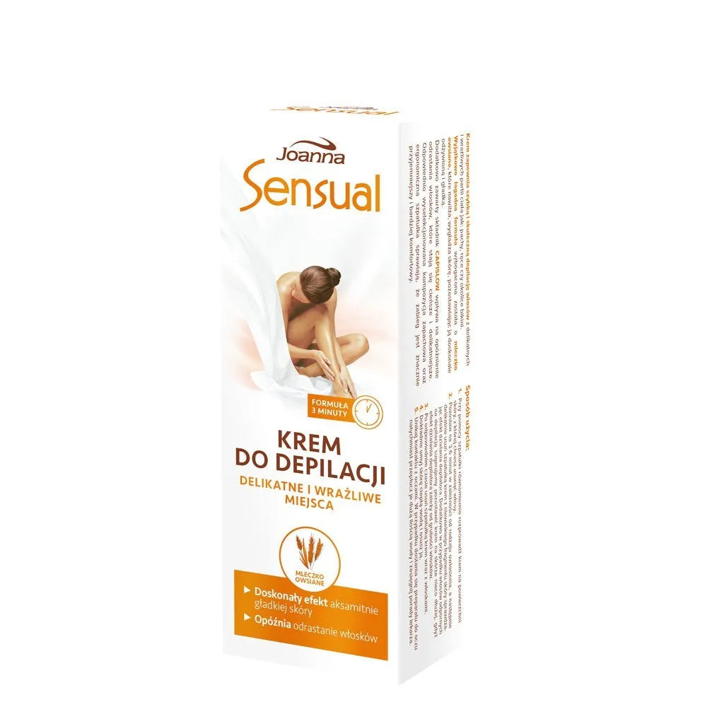 Joanna Sensual plaukų šalinimo kremas jautrioms vietoms su avižų pienu 100g - Kosmetika