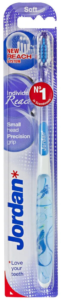 Jordan Individual Reach Soft Toothbrush - minkštas dantų šepetėlis - spalvų mišinys - Kosmetika