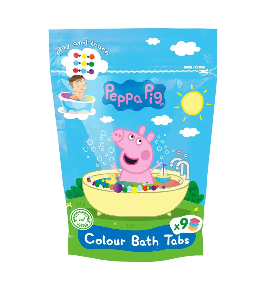 KIDS Peppa Pig spalvinimo vonios tabletės 9 x 16g - Kosmetika