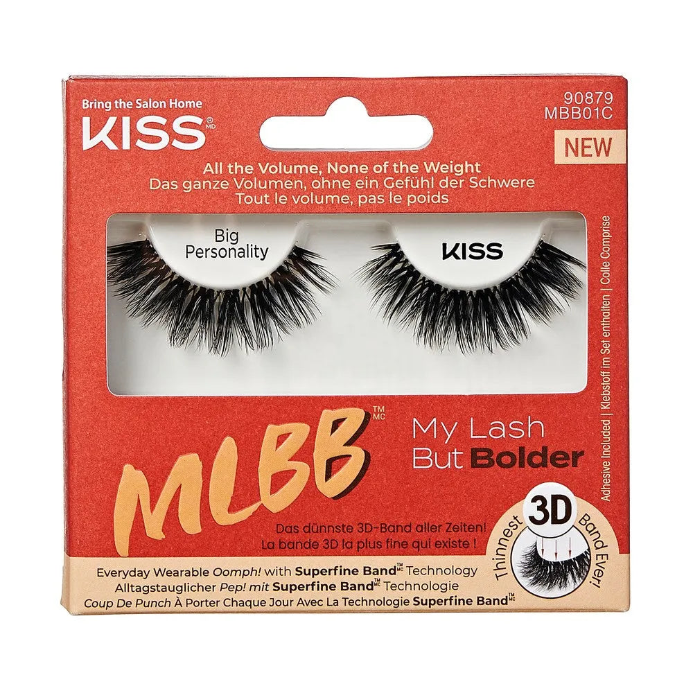 KISS My Lash But Bolder 3D False Eyelashes - Didelis Asmenybė 1 pakuotė - Kosmetika