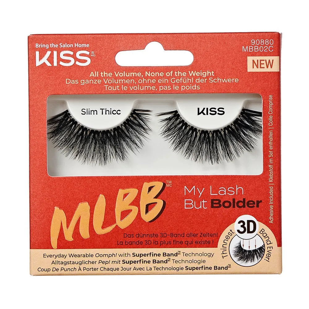 KISS My Lash But Bolder 3D False Eyelashes - Slim Thicc 1 pakelis - Kosmetika