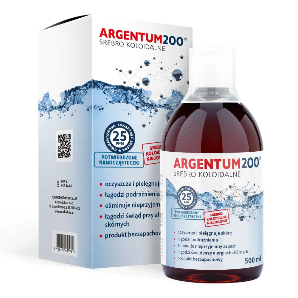 Koloidinis sidabras 25 ppm tonikas 500 ml - AURA HERBALS - Kosmetika