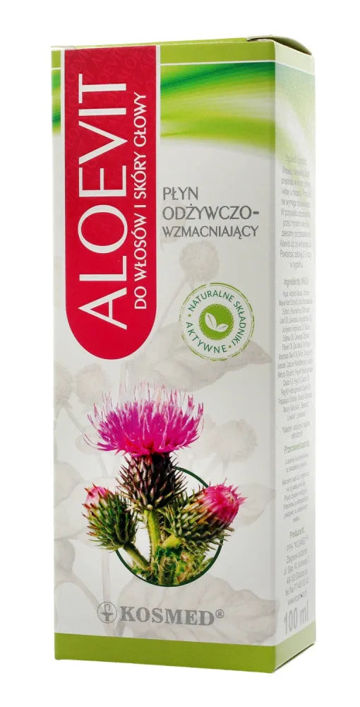 Kosmed Aloevit maitinamasis ir stiprinamasis skystis plaukams galvos odai 100ml - Kosmetika