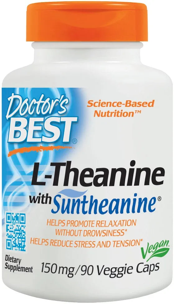 L-Theanine with Suntheanine 150mg - 90 vcaps - Doctor’s Best - Papildai