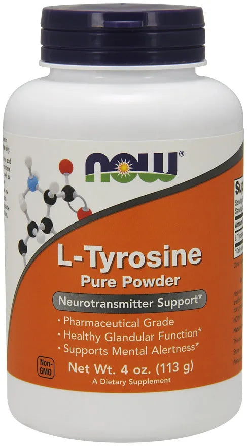 L-Tyrosine Powder - 113g - NOW Foods - Papildai
