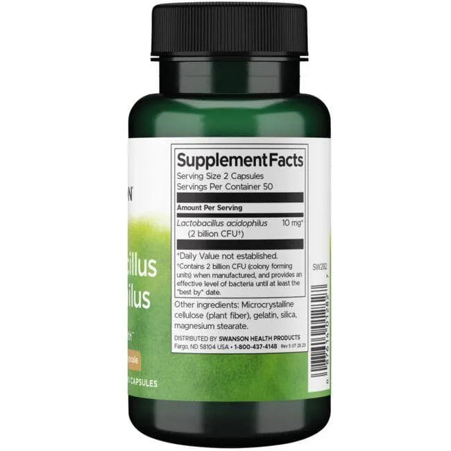 Lactobacillus Acidophilus - 1 mlrd. CFU - N100 - Probiotikas - Gerosios bakterijos - Swanson - Papildai