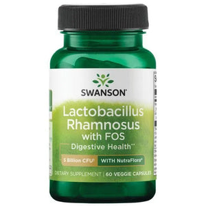 Lactobacillus Rhamnosus with FOS - Probiotikai - 5 mlrd. - N60 - Swanson - Papildai