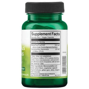 Lactobacillus Rhamnosus with FOS - Probiotikai - 5 mlrd. - N60 - Swanson - Papildai
