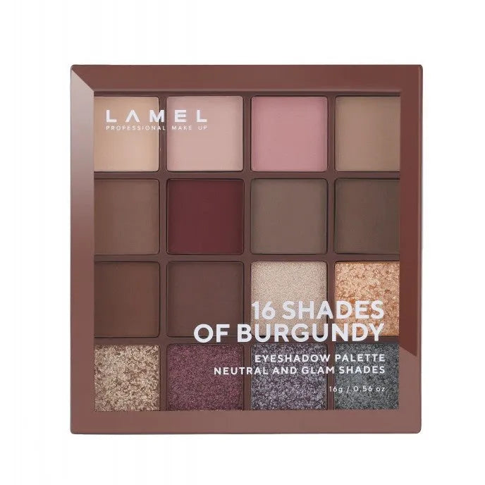 LAMEL Eyeshadow Palette Burgundy atspalvių Nr. 16-4& - Kosmetika
