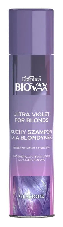 L’BIOTICA BIOVAX Glamour sausas šampūnas blondinėms - Ultra Violet - Kosmetika
