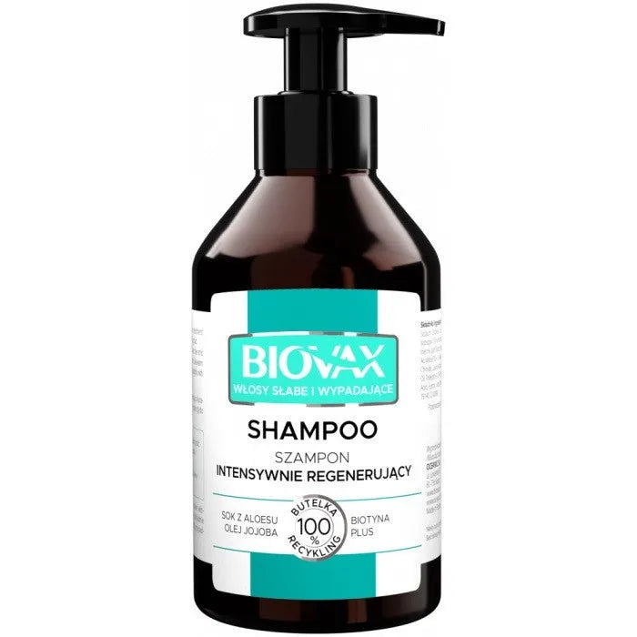L’BIOTICA Biovax Intensyviai regeneruojantis šampūnas silpniems ir krentantiems plaukams 200ml - Kosmetika