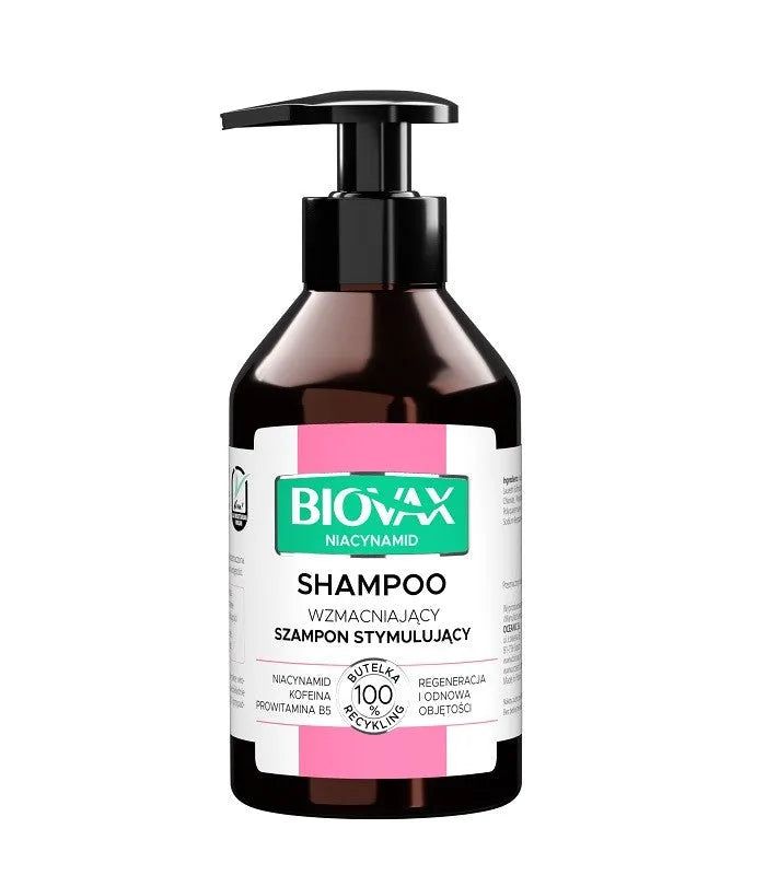 L’BIOTICA Biovax Niacinamide stiprinamasis šampūnas su niacinu 200ml - Kosmetika