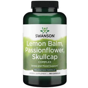 Lemon Balm Passionflower Skullcap Complex - N180 - Swanson - Papildai