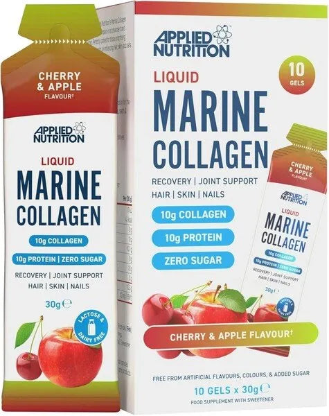 Liquid Marine Collagen Cherry & Apple - 10 x 30g - Applied Nutrition - Sporto papildai