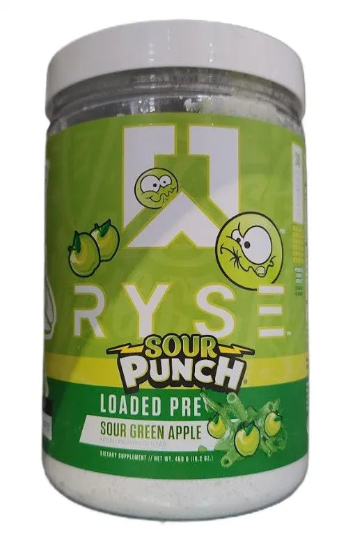 Loaded Pre Sour Punch Green Apple - 459g - RYSE - Sporto papildai