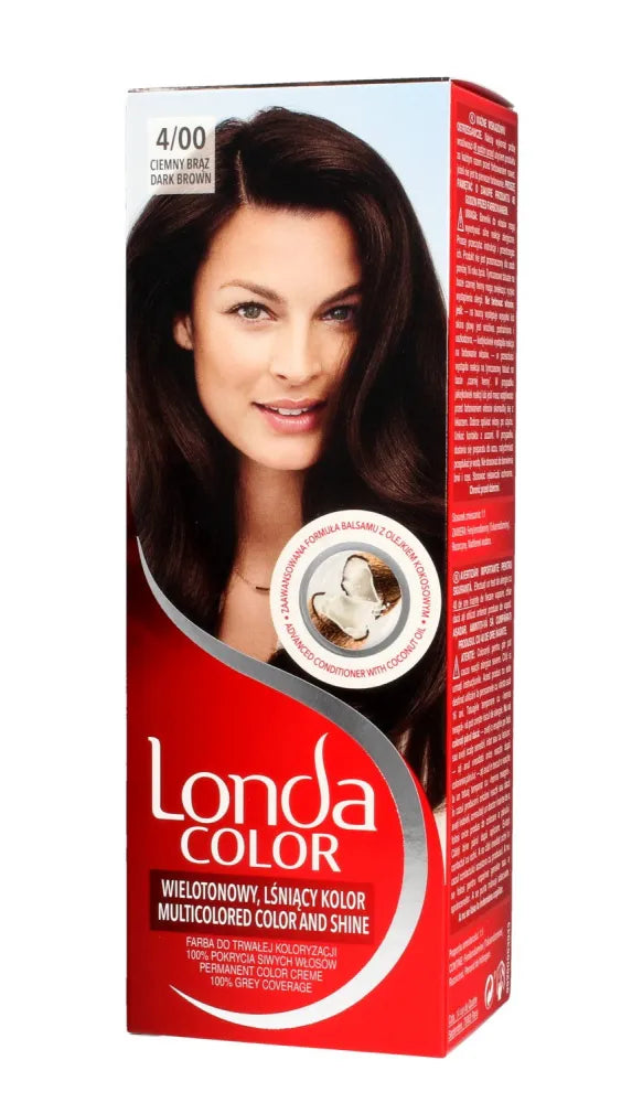 Londacolor Cream Hair Dye Nr. 4/00 Tamsiai rudas 1 vnt. - Kosmetika