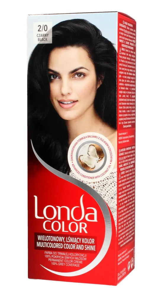 Londacolor Cream plaukų dažai Nr. 2/0 juodas 1 vnt. - Kosmetika