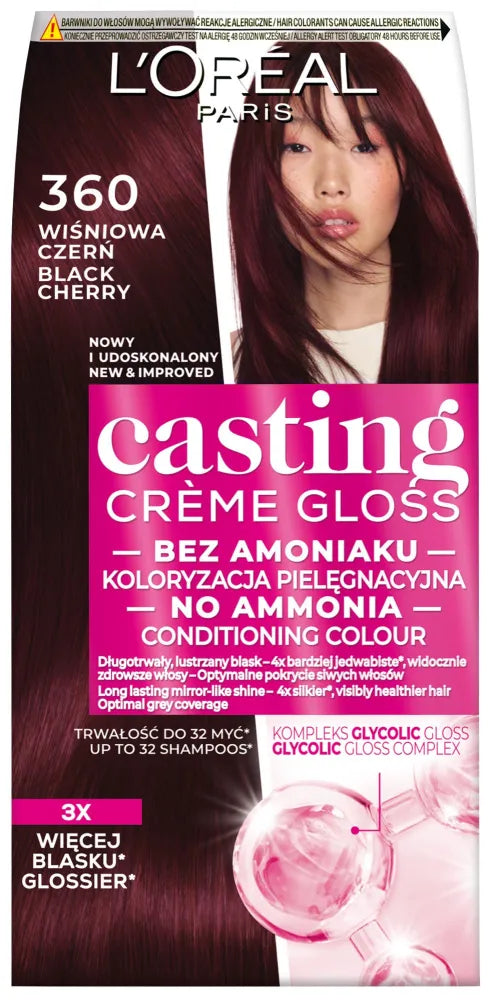 LOREAL Casting Creme Gloss Cream Colour No 360 Cherry Black - Kosmetika