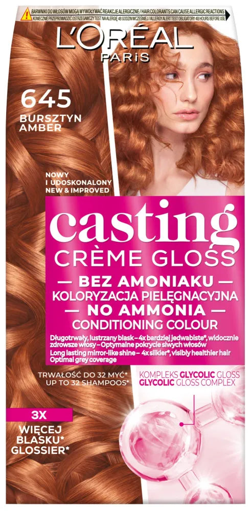 LOREAL Casting Creme Gloss Cream Colour No. 645 Amber - Kosmetika