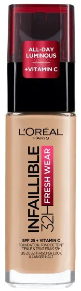 LOREAL Infallible 32H Fresh Wear Foundation Nr. 145 Rožinė Bež 30ml - Kosmetika