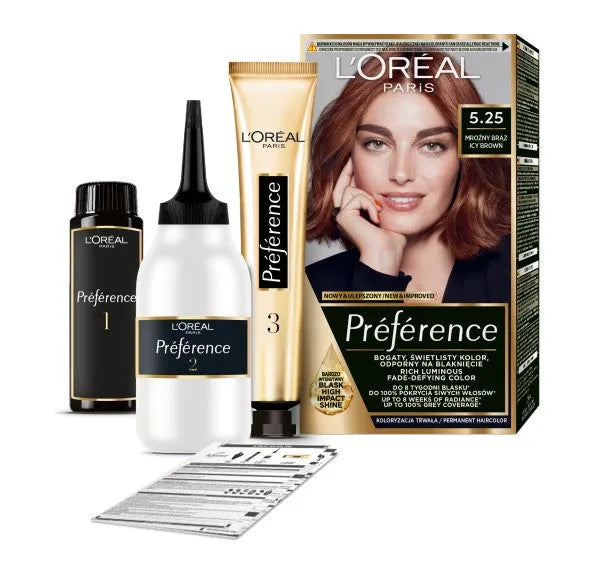 LOREAL Preference Plaukų spalva 5.25 - Šaltas rudas 1 vnt. - Kosmetika