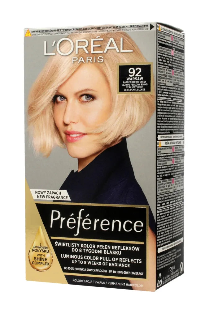 Loreal Preference Recital Plaukų dažai 9.2 Labai šviesus smėlio-perlo blondinas - Kosmetika