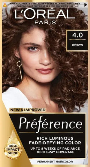 Loreal Preference Recital Plaukų spalva 4 ruda - Kosmetika