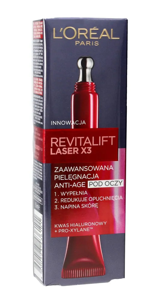 Loreal REVITALIFT LASER X3 Paakių kremas nuo senėjimo 15ml - Kosmetika