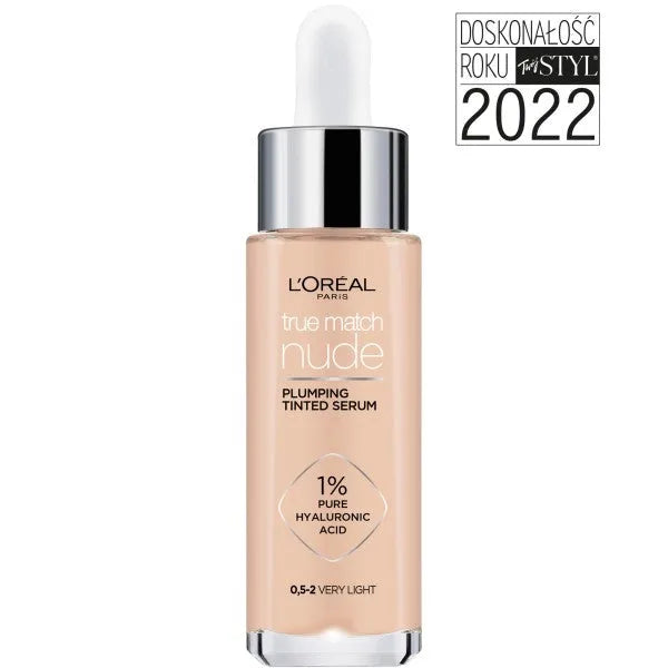 LOREAL True Match Nude Serum skirtas tolygiai išlyginti odos spalvą nr. 0.5-2 Labai Šviesus 30ml - Kosmetika