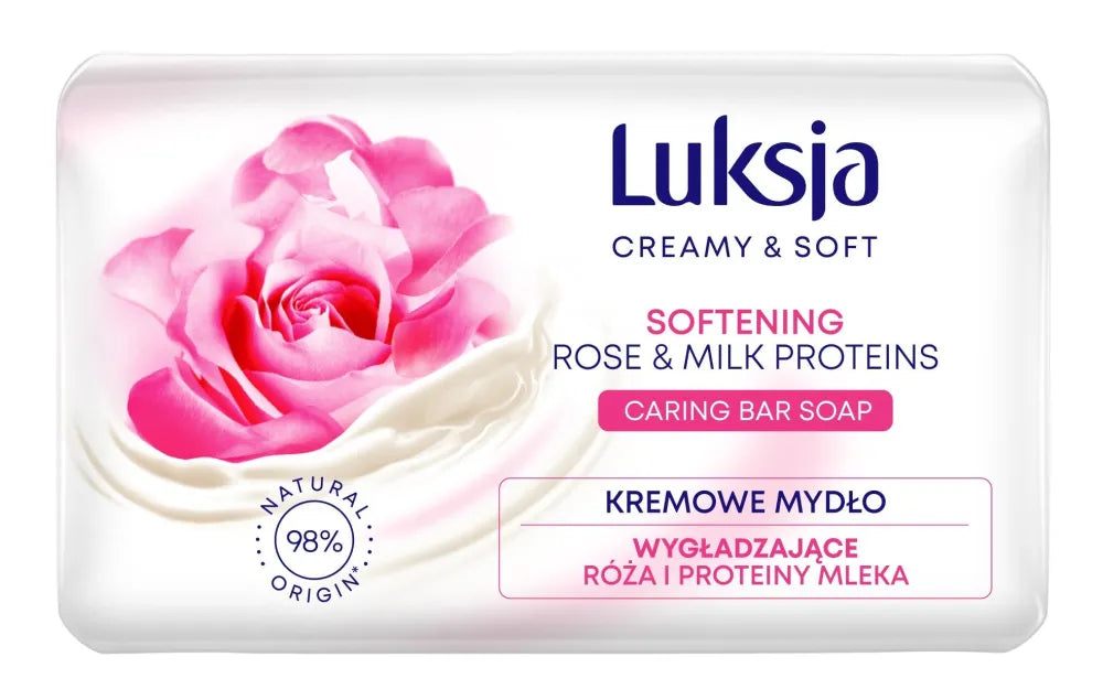 Luksja Creamy & Soft Smoothing Bar Soap Rožė ir Pieno Baltymai 90g - Kosmetika