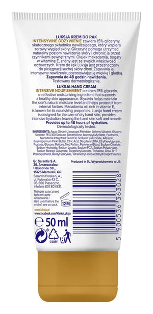 LUKSJA Hand Cream Intensive Nourishment 50 ml - Kosmetika