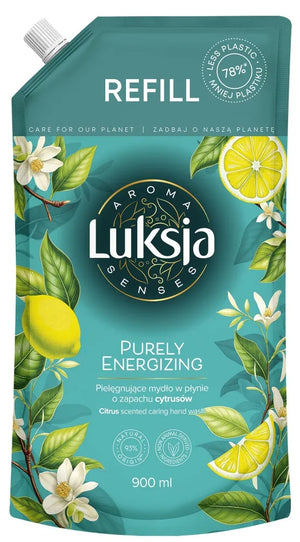 LUXIA Aroma Senses Purely Energzinig Nourishing Liquid Soap with Citrus Scent - Stock 900ml - Higiena