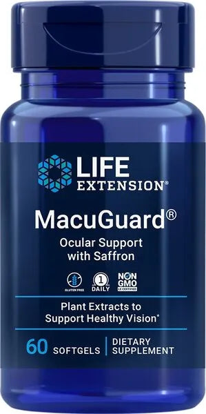 MacuGuard Ocular Support with Saffron - 60 softgels - Life Extension - Papildai