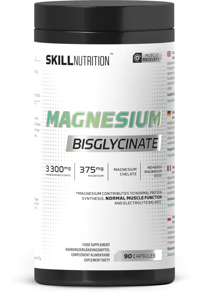 Magnesium Bisglycinate - 90 caps - Skill Nutrition - Sporto papildai