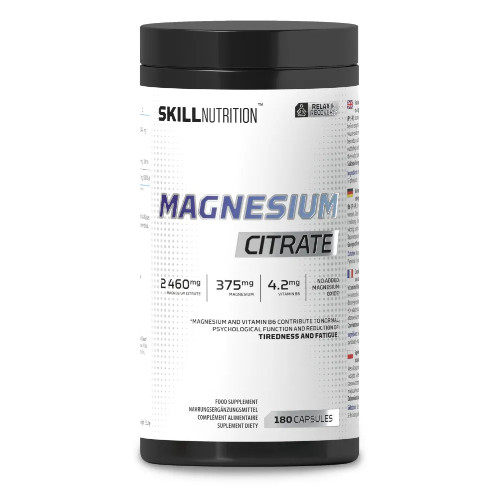 Magnesium Citrate - 180 caps - Skill Nutrition - Sporto papildai