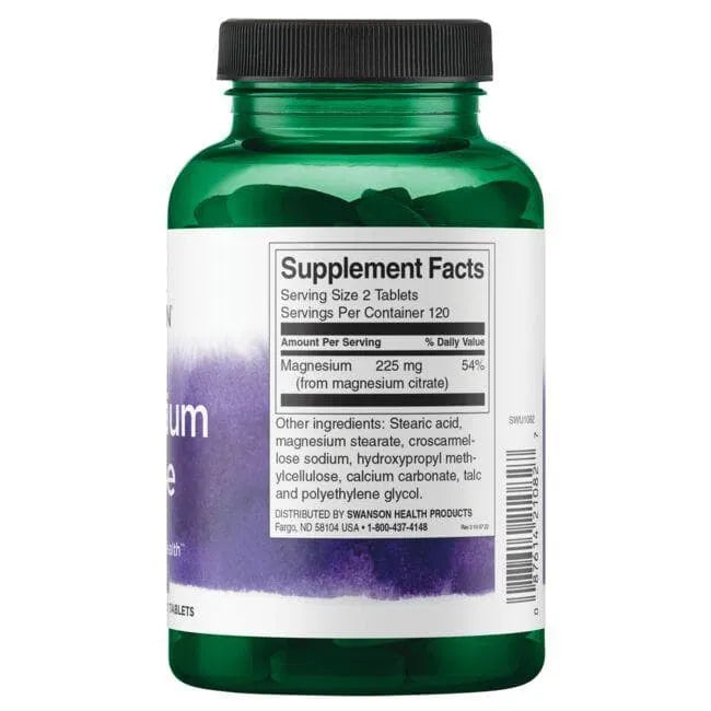 Magnesium Citrate - Magnio citratas - N250 - Swanson - Papildai