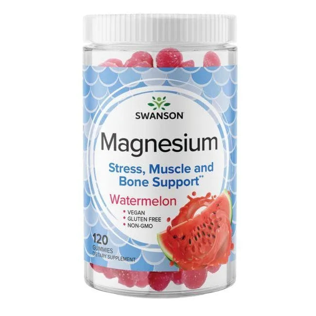 Magnesium Gummies - Magnio guminukai - Arbūzo skonio - N120 - Swanson - Papildai