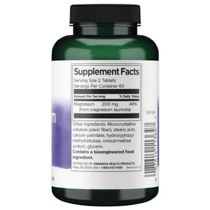 Magnesium Taurate - Magnio tauratas - 100 mg - N120 - Swanson - Papildai