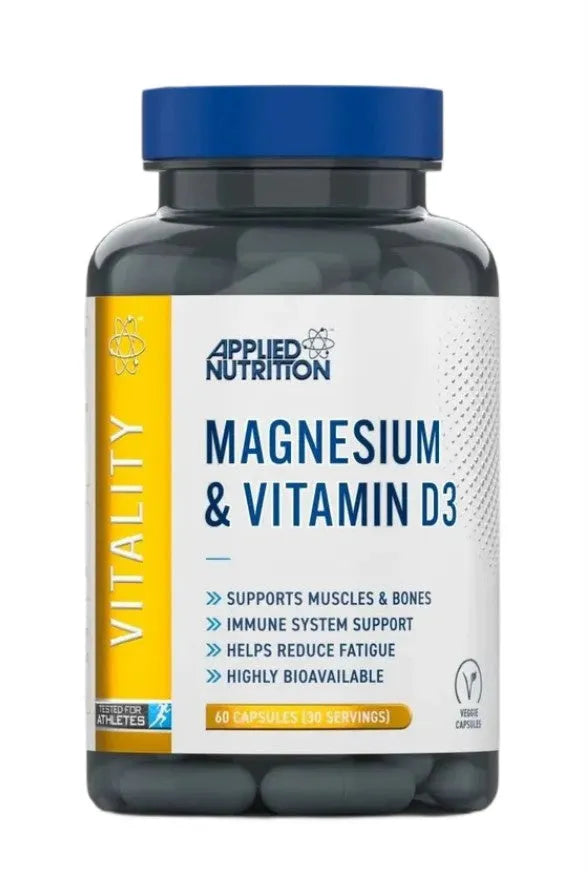 Magnesium & Vitamin D3 - 60 vcaps - Applied Nutrition - Sporto papildai