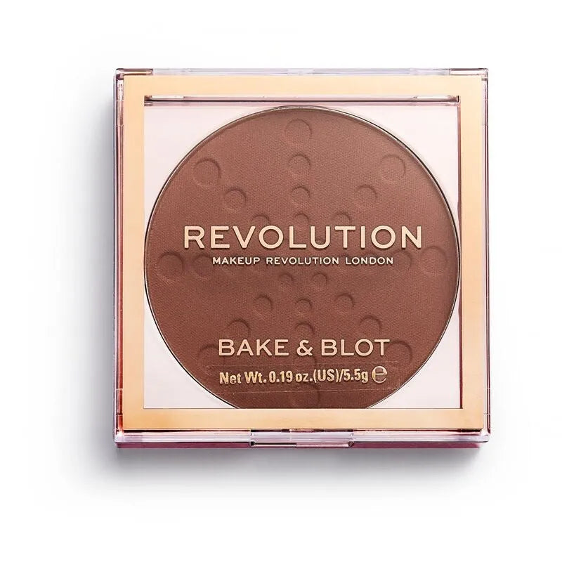 Makeup Revolution Bake & Blot Pressed Powder Giliai Tamsus 5.5g - Kosmetika