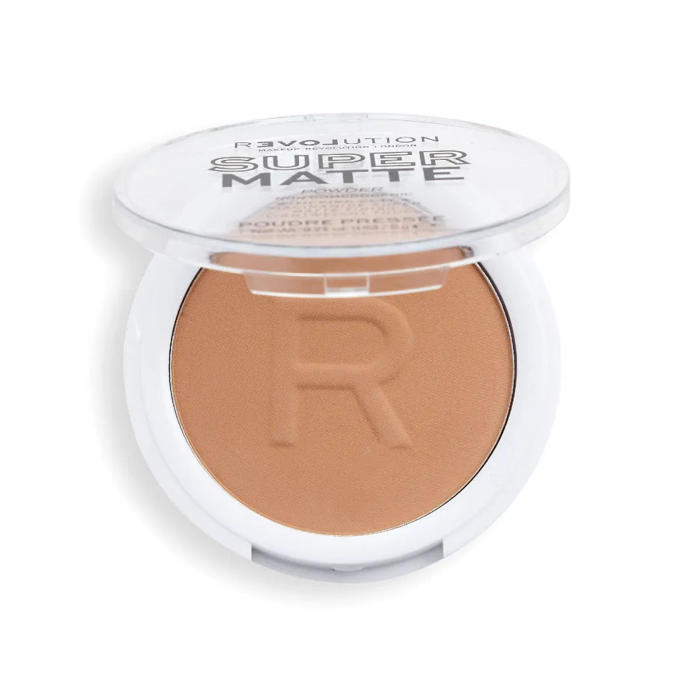 Makeup Revolution Super Matte Pressed Powder Mattifying - Tan 6g - Kosmetika