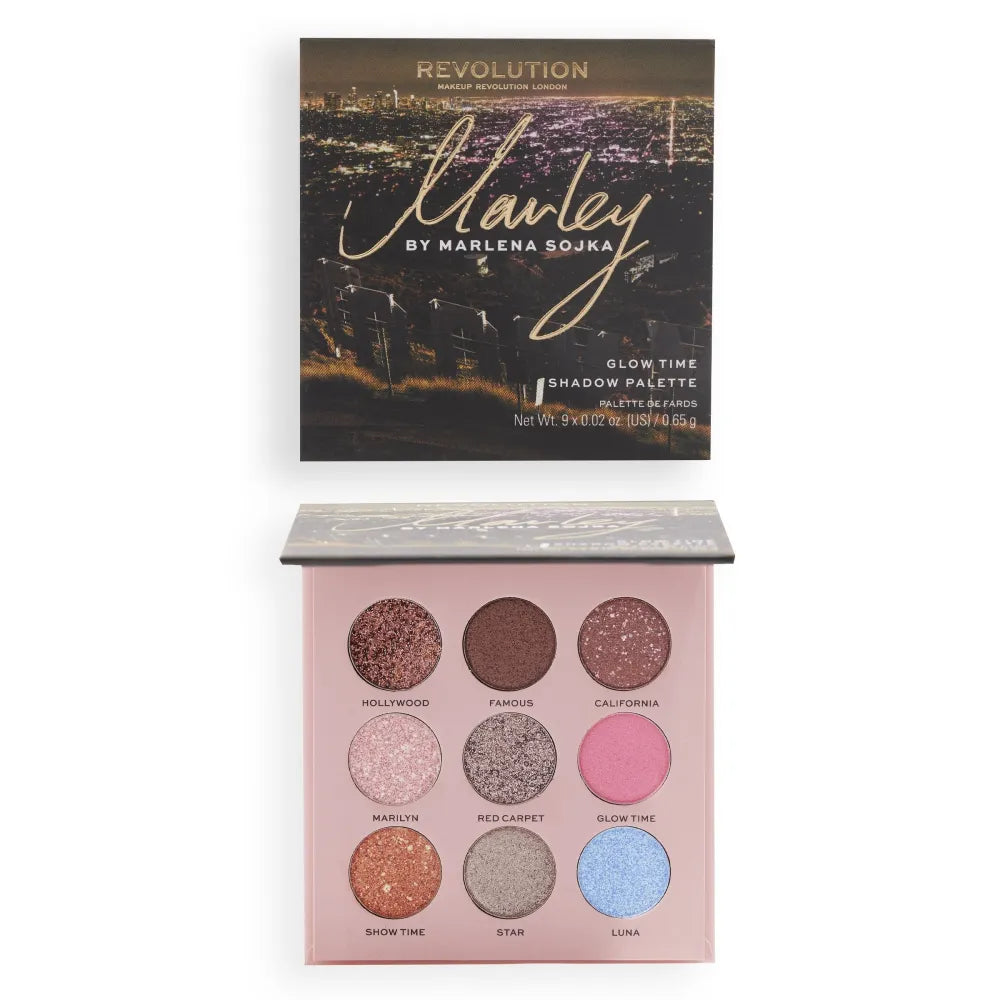 Makeup Revolution X Marley by Marlena Sojka akių šešėlių paletė Glow Time (9) 1 vnt - Kosmetika