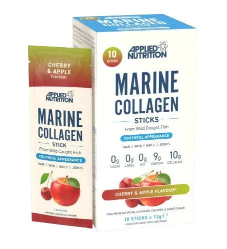 Marine Collagen Sticks Cherry & Apple - 10 x 12g - Applied Nutrition - Sporto papildai